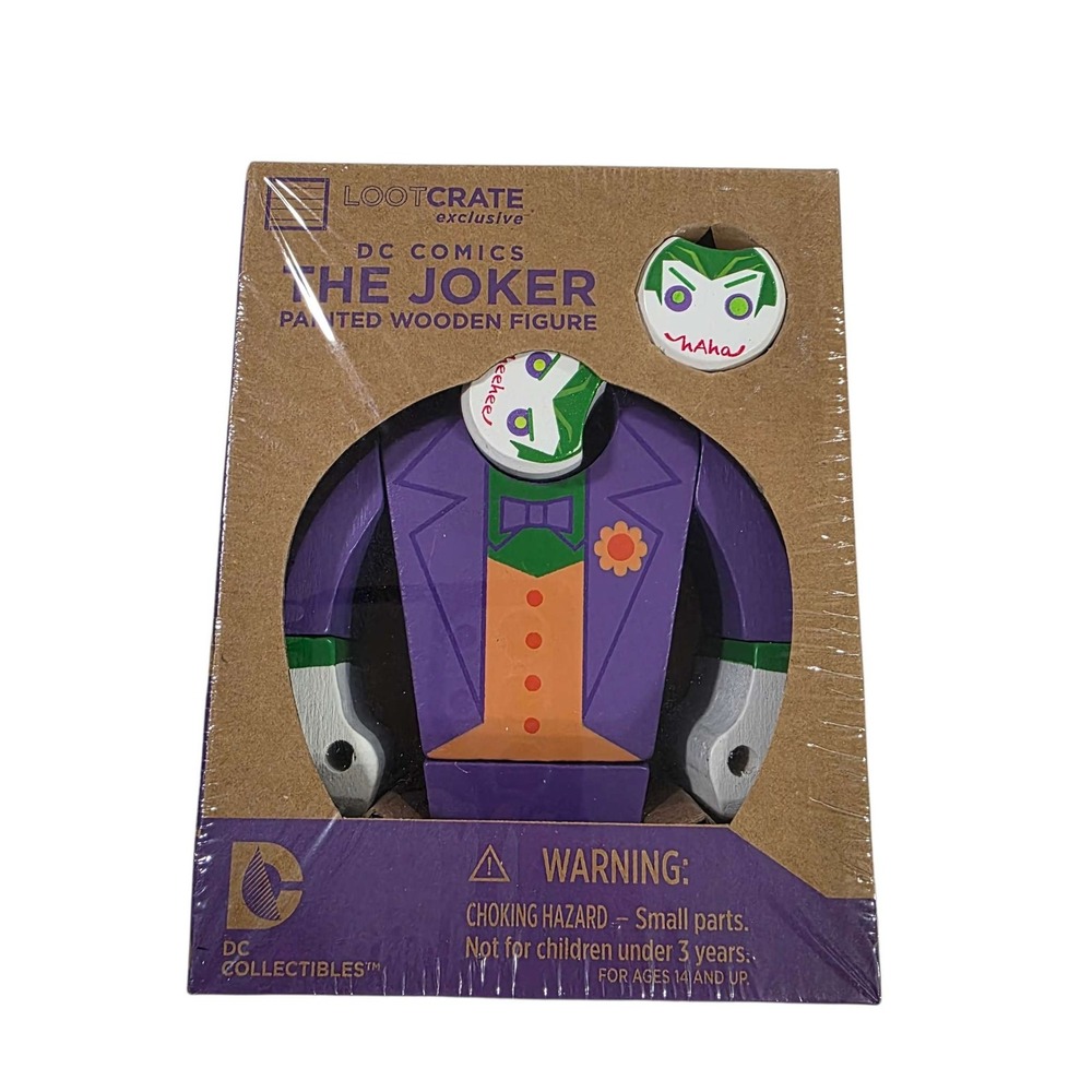 Loot Crate‎ DC Comics The Joker Painted Wooden Figure Exclusive DC Collectibles